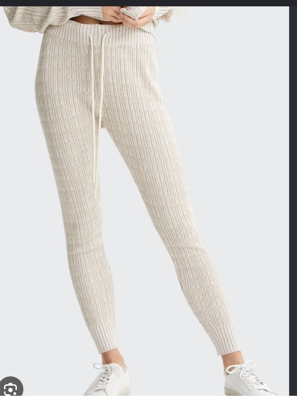 Varley Cream Ribbed Knit Set - Picture 2 of 6